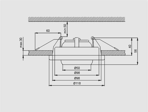 301 50W GU5,3 zielony