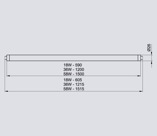 FTB 58W G13 4000K