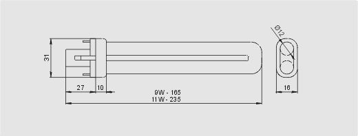 PLS 11W G23 2700K