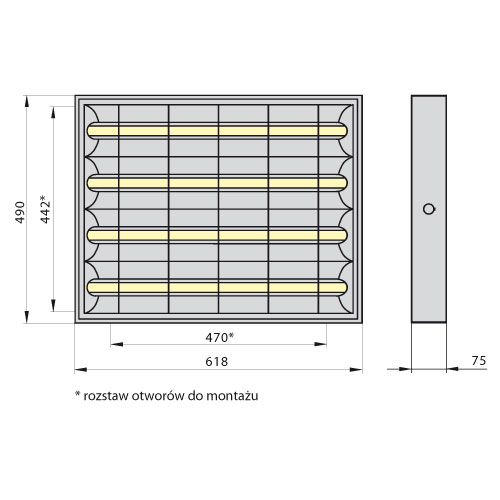 Rastra LED 204 PP