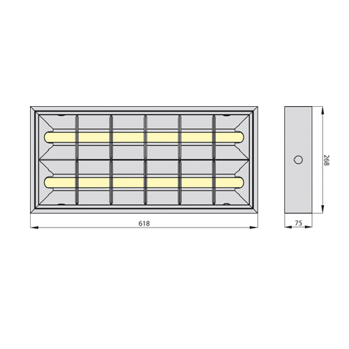 Rastra 202 2x18W PPMK