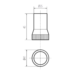 Oprawka ceramiczna E27 szkic