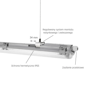 Limea LED Tube Slim Hermetyk 1x60cm T8 G13 IP65