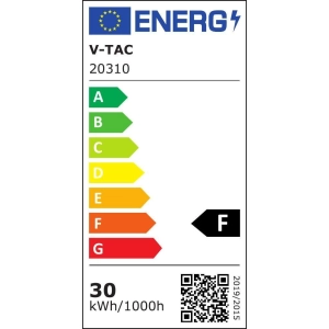 Naświetlacz LED 30W 2340lm 3000K IP65 czarny z mufą VT-138