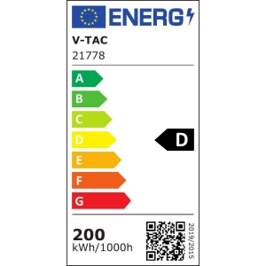 Naświetlacz LED 200W 24000lm 4000K IP65 SLIM czarny VT-206