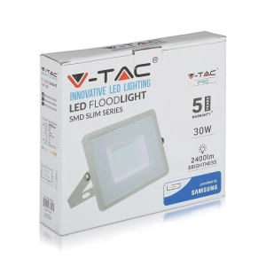 Naświetlacz LED 30W 2400lm 4000K IP65 szary VT-30