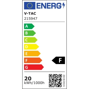 Naświetlacz LED 20W 1620lm 4000K IP65 SMD E-Series czarny VT-4021