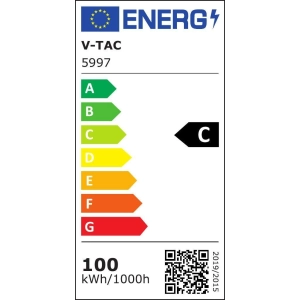 Naświetlacz LED 100W 15000lm 3000K czarny EVOLUTION 150lm/W VT-49161