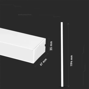 Lampa Linear light 120cm LED 40W 3400lm 4000K VT-7-46