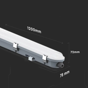 Lampa hermetyczna 120cm IP65 LED 36W 4320lm 4000K VT-120137S czujnik ruchu mikrofalowy