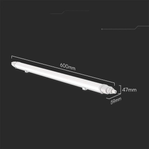 Lampa hermetyczna 60cm IP65 LED 18W 1900lm 6500K VT-80060