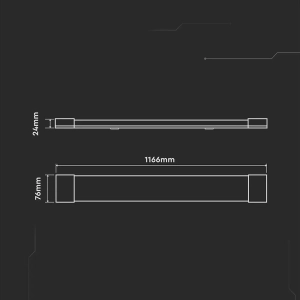 Lampa liniowa 120cm LED 40W 4800lm 6500K VT-8-40