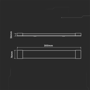 Lampa liniowa 30cm LED 10W 1000lm 3000K VT-8310