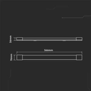 Lampa liniowa 60cm LED 20W 2400lm 6500K VT-8320