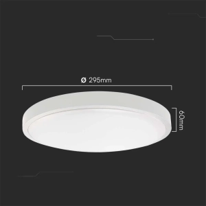 Lampa sufitowa IP44 LED 18W 1830lm 3000K VT-8618S czujnik ruchu mikrofalowy