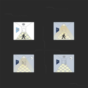 Lampa sufitowa IP44 LED 24W 2500lm 3000K VT-8624S czujnik ruchu mikrofalowy