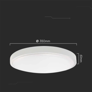Lampa sufitowa IP44 LED 24W 2500lm 6500K VT-8624S czujnik ruchu mikrofalowy