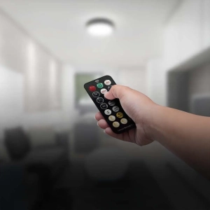 Lampa sufitowa IP44 LED 24W 2500lm 4000K VT-8624S czujnik ruchu mikrofalowy