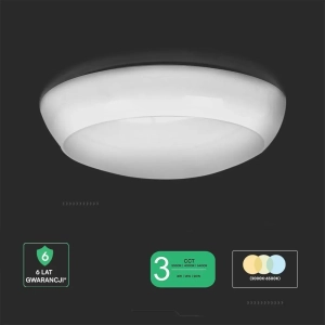 Lampa sufitowa IP65 LED 20W 2700lm CCT VT-8603