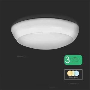 Lampa sufitowa IP54 LED 20W 2700lm CCT VT-8633 czujnik ruchu mikrofalowy