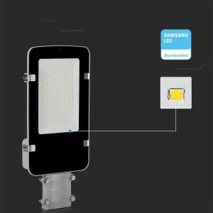 Lampa uliczna IP65 LED 30W 3000lm 4000K VT-30ST