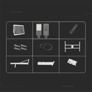 Lampa uliczna solarna IP65 LED 70W 3500lm 4000K VT-15300ST