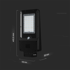 Lampa uliczna solarna IP65 LED 20W 3000lm CCT VT-ST20CCT
