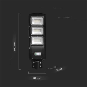 Lampa uliczna solarna IP65 LED 12W 1200lm 6000K VT-ST180W
