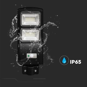 Lampa uliczna solarna IP65 LED 8W 1000lm 6000K VT-ST120W
