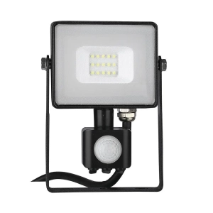 Naświetlacz IP65 LED 10W 800lm 3000K VT-10-S-B czujnik ruchu PIR V-TAC