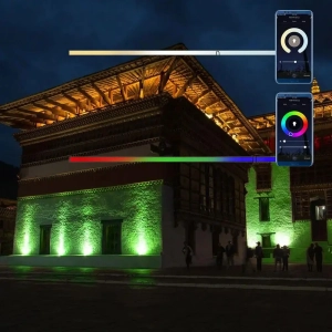 Naświetlacz WI-FI IP65 LED 10W 725lm RGB CCT VT-5191S czujnik ruchu PIR