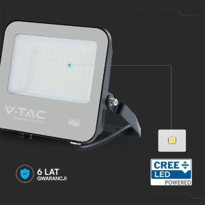 Naświetlacz LED 50W 6750lm 6500K IP65 czarny VT-4455