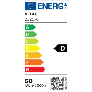Naświetlacz LED 50W 6750lm 6500K IP65 czarny VT-4455