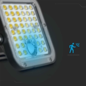 Naświetlacz solarny IP65 LED 30W 4800lm 6400K VT-432 czujnik ruchu PIR