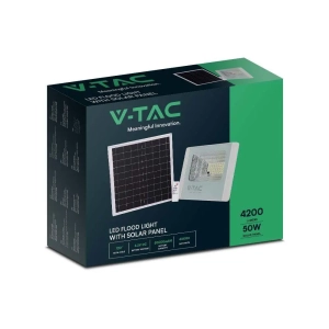 Naświetlacz solarny IP65 LED 50W 4200lm 4000K VT-300W