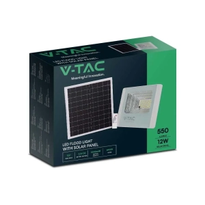 Naświetlacz solarny IP65 LED 12W 550lm 4000K VT-25W