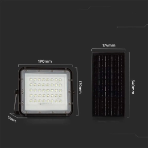 Naświetlacz solarny IP65 LED 10w 800lm 6400K VT-80W