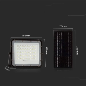 Naświetlacz solarny IP65 LED 10W 800lm 4000K VT-80W