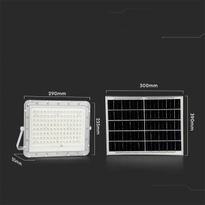 Naświetlacz solarny IP65 LED 20W 1800lm 4000K VT-180W-W