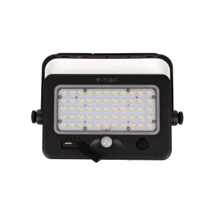 Naświetlacz solarny IP65 LED 10W 1100lm 4000K VT-788-10 czujnik ruchu PIR