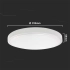 Lampa sufitowa IP44 LED 24W 2400lm 6500K VT-8624W-RD