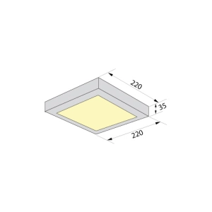 ORTO SQ-NT LED 18W CB światło ciepłe białe