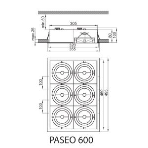 Paseo 600 oprawa sufitowa ruchoma OS-PAS600-10