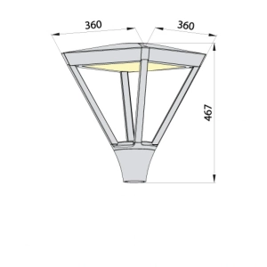 Park Plus 10 LED lampa parkowa 60W 6760lm 4000K OG-PP1060-40