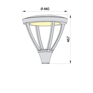 Park Plus 20 LED lampa parkowa 45W 4380lm 4000K OG-PP2045-40