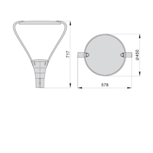 Tucan LED lampa parkowa 60W 6750lm 4000K OG-TL0060-40
