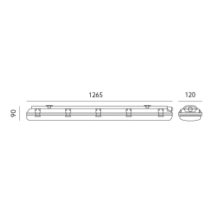 Oprawa LED Hermic PS 2x120