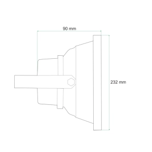 Naświetlacz LED 50W światło czerwone - szkic 2