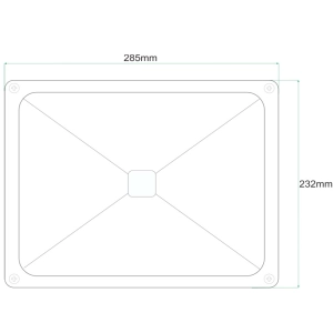 Naświetlacz LED 50W światło czerwone - szkic 1