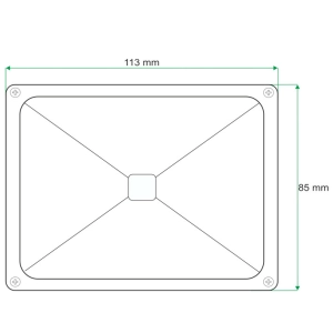 Naświetlacz LED Standard 10W 120° IP65 światło niebieskie